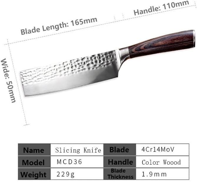 6.5 אינץ מזויף מטבח סכין נירוסטה יפני שף סכין חיתוך בשר סכין פירות ירקות חיתוך סכין נקירי קליבר סכין