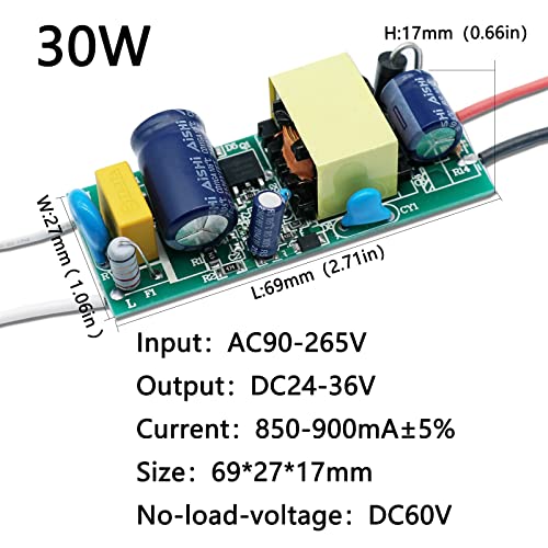 נהג LED של KRIVS 50W 40W 30W 20W 20W 24-36V אספקת חשמל בקרה קבועה של בקרת זרם תאורה שנאים לוח