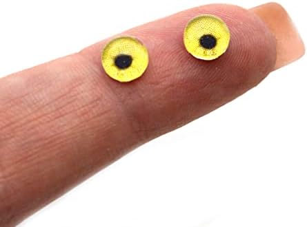פרוסת לימון עיניים זכוכית - קבורוכונים בגודל כחול וחום לתליון להכנת תכשיטים עטופים תכשיטים דמויי