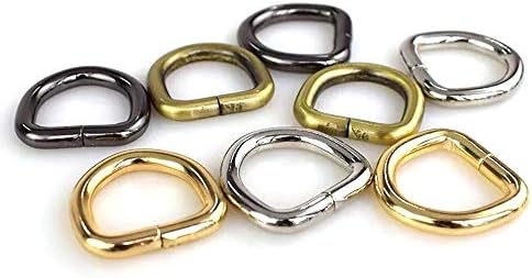 Jomevia Metal D רצועת טבעת 1 אינץ 'D ווים אבזם אבזם טבעת D Duty D עבור צווארון כלבים תיקים תיקים תפירה של תפירה