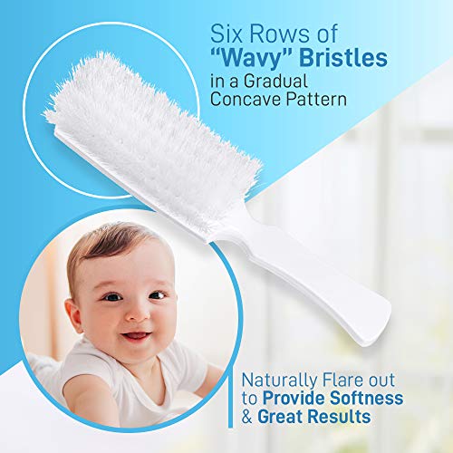 מברשת מלאה יותר Baby Pro Ultra-Soft Nylon Bristle Brush לתינוקות או כאלה עם אזכרות רגישות. - אין סטיילינג