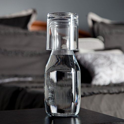 קפה מים לילית של לילי ליד מיטה עם זכוכית כוסית, זרבובית לשפכה קלה לשימוש ללא הרכבה בחדר שינה, בחדר