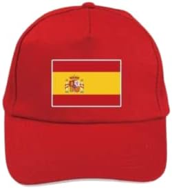 אל ג'נאן ספרד-אדום-דגל לאומי כובע מודפס 2022 גביע העולם דגל לאומי כובעי כותנה אוהדים