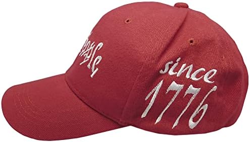 אנחנו אנשים מאז 1776 אדום / לבן כותנה מתכוונן רקום כובע כובע
