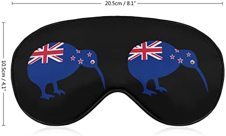 דגל ניו זילנד מסכת עיניים קיווי שינה כיסוי עיניים עם בלוקים רצועה מתכווננת עיוורת קלה לנסיעות יוגה