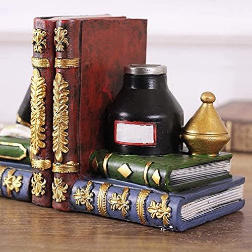 ספרים ספרים דקורטיביים עט ובקבוק דיו עם מנורת שמן סגנון עתיק לימוד משרד לימוד ארון יין שולחן עבודה