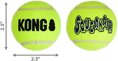 קונג-חריקה כדורי-כלב צעצוע פרימיום חריקה טניס כדורי, עדין על שיניים-עבור בינוני כלבים