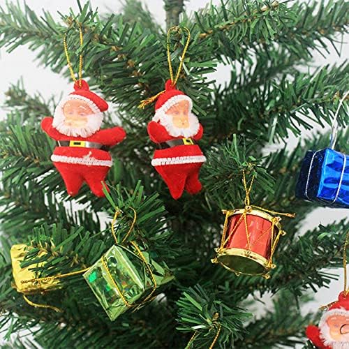 קישוטי חג המולד מתנה, מיני חמוד מיני סנטה קלאוס בסגנון עץ חג המולד עץ חג המולד קישוטי תלייה לקישוט הבית