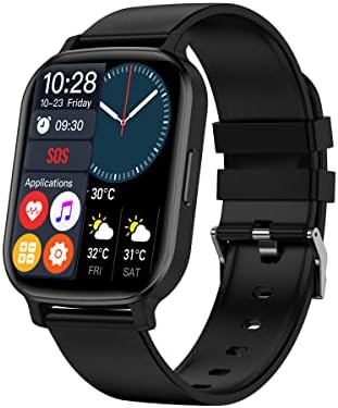 Tuslot Smartwatch עם שיחה קבל/חיוג 1.83 '' HD מסך מגע מלא גשש כושר מגע צעד מונה דלפק לחץ דם דופק מעקב אחר