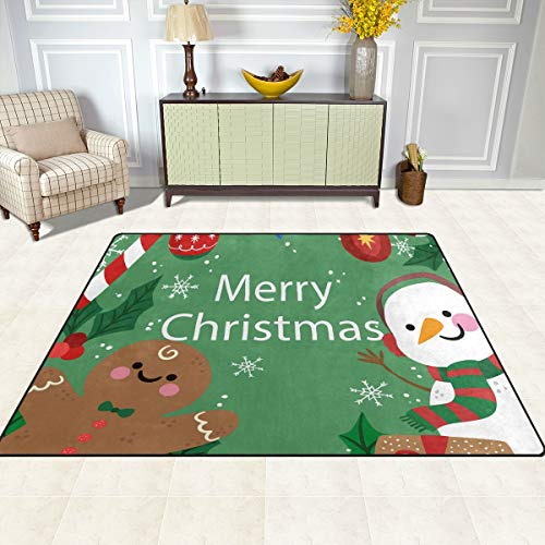 שטיח שטיח אזור גדול של Mr.XZY לסלון חג מולד שמח שלג שלג ג'ינג'ר ללא החלקה מנעול מים משחק שטיח מחצלת שטיחים