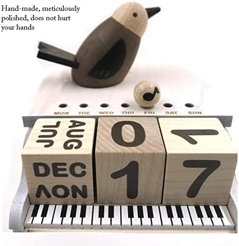 לוח שנה לתיבה מוזיקלית עץ תמידי שולחן קופסאות עם צורת פסנתר לפסנת