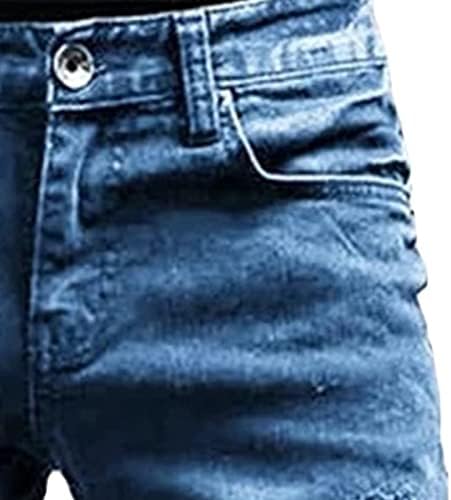 ג 'ינס אופנוען מוטו במצוקה לגברים קרע פאנק גותי רוכסן מכנסי ג' ינס היפ הופ רגל מחודדת ג ' ינס בכושר דק