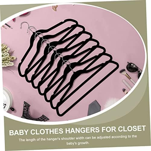 ארון קיסנג'ל 10 יחידות מארגן לילדים מארגן שחור ללא בגדים CLO קולבי ילדים תינוקות למתלים חליפת משתלה ייבוש