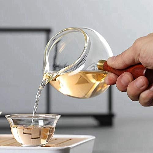 כוס תה זכוכית 280 מל ， 9.5oz זכוכית שיתוף תה כוס עמידה בחום כוס חום