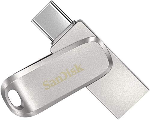 Sandisk Ultra Dual Drive Luxe 512GB Flash Drive USB Type -C לסמארטפונים, טאבלטים, מחשבים - צורב USB 3.1 במהירות