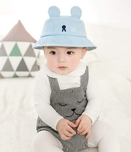 כובע שמש תינוק מתכוונן, פעוט תינוקת קיץ בחוץ כובע חוף UPF50+, כובע דלי הגנה מפני שמש