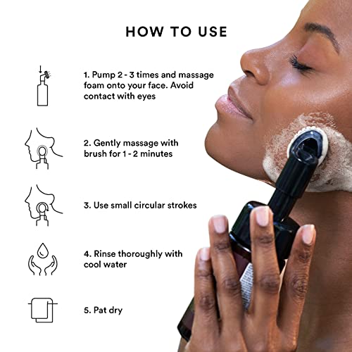 וואו מדע העור קוקוס לחות קצף לשטוף פנים מנקה עם מברשת - ללא פרבנים, סיליקונים, שמן מינרלי &מגבר; ניחוח