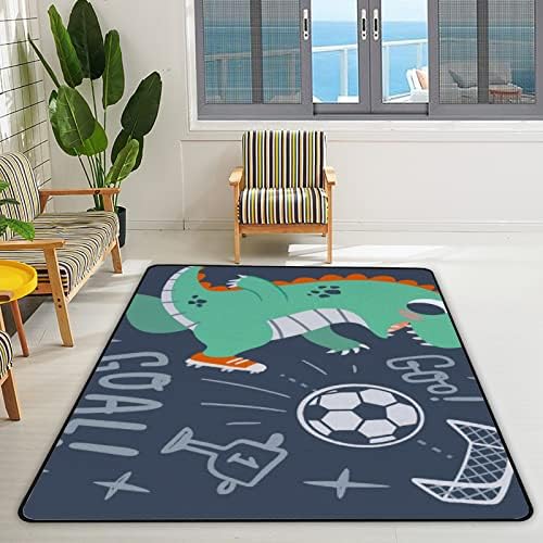 זוחל שטיח מקורה משחק מחצלת דינוזאורים פיירי כדורגל לסלון חדר שינה חינוכי חינוך משתלת שטיחים שטיחים 63x48 אינץ