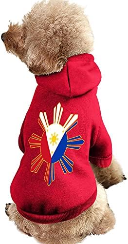 דגל פיליפיני מצחיק כלבים עם ברדס חיות מחמד כלבים סרטי סווטשירט סווטשירט סוודר חיות מחמד בגדים חמוד