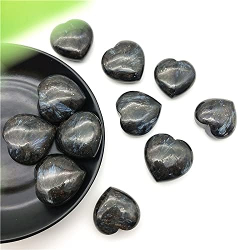 Binnanfang AC216 1PC טבעי יפה אסטרופיליט צורת לב קוורץ קריסטל ריפוי אבן מלוטש אבנים טבעיות ומינרלים