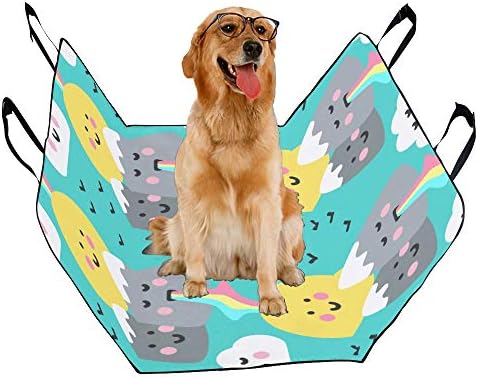מותאם אישית אגם והרים עיצוב סגנון הדפסת רכב מושב מכסה לכלבים עמיד למים החלקה עמיד רך לחיות מחמד