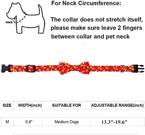 צווארון חג המולד של כלב בינוני, דפוס פעמון ג'ינגל חמוד צווארון חיית מחמד עניבה
