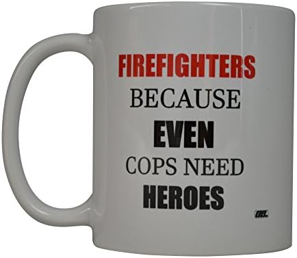 נוכלים נהר מצחיק קפה ספל הטוב ביותר כבאים כי אפילו שוטרים צריך גיבורי חידוש כוס רעיון מתנה