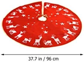 שטיח אזור אדום שטיח חצאית עץ חג המולד איילים אדום חג המולד מחצלת עץ חג המולד קישוט עץ עץ חג קישוטים