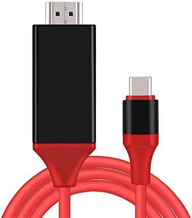 USB C ל- HDMI כבל 6FT 4K, USB-C HDMI מתאם תואם ל- MacBook Pro, iPad Air, HDMI מחבר USBC עבור Chromebook, Surface