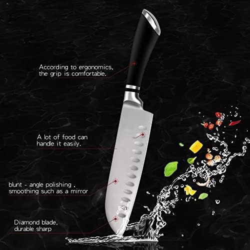 קריברס קליבר סכין, בשר קליבר, 7 אינץ גבוהה פחמן פלדת מטבח שף סכין בשר סלמון סושי דגי פירות חיתוך סכין עם כיסוי