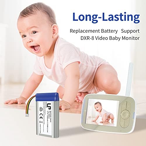 סוללת החלפת LP תואמת לאופטיקה של תינוקות DXR-8 יחידת צג וידאו, 2 חבילות SP803048 3.7 1500mAh קיבולת גבוהה