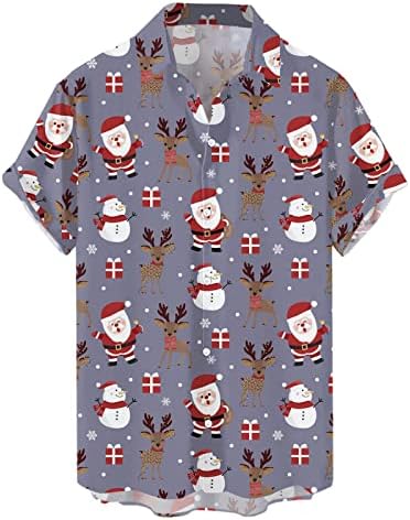 חולצות T מעצבת גברים גולשים חולצות טשירטים מצחיקים גברים חתול חולצה הוואי שיזוף כפתור כלום חולצה חג המולד