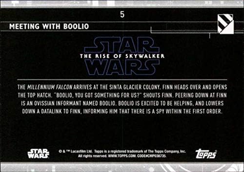 2020 Topps מלחמת הכוכבים העלייה של Skywalker Series 2 סגול 5 מפגש עם כרטיס מסחר בוליו