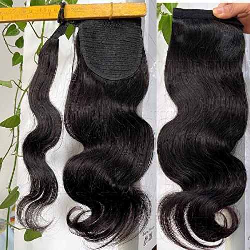 גוף גל שיער טבעי קוקו הארכת לנשים שחורות עם קסם להדביק לעטוף סביב קוקו שיער טבעי קוקו לנשים שחורות