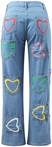 מכנסיים קצרים של נשים יוהוטין ג'ינס פלוס מכנסיים בגודל מיקוד הדפס מכנסי מכנסי נשים נשים מזדמן רב-כיס משוחרר