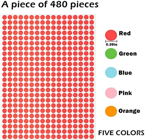 10 ממ מגוון צבע עגול צבע קידוד מדבקות קל לקלף,תוויות צבעוני נקודות מדבקות עבור משרד תלמיד בכיתה קיר ביומן
