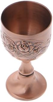 סטרוז בציר בעבודת יד יין כוס נחושת חריטת פרח דפוס קטן משקאות גביע
