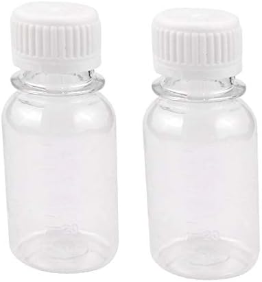 חדש LON0167 2 PCS 60 מל חותם פלסטיק ברור בקבוק מדגם סיום סיום כימי בקבוק מדגם (2 Stücke 60 מל