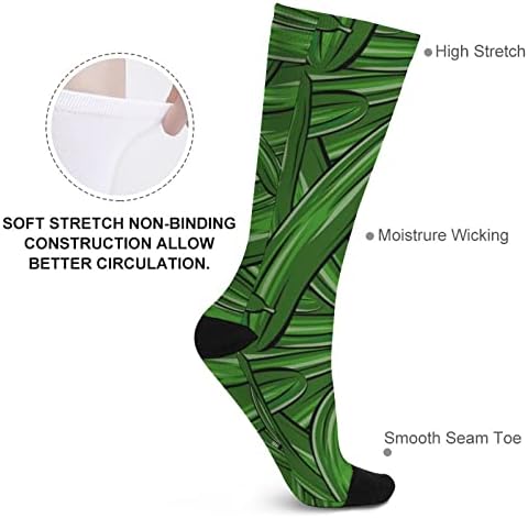 תבנית מלפפון מודפסת צבע תואם גרביים אתלטיות ברך גבוהה לנשים גברים