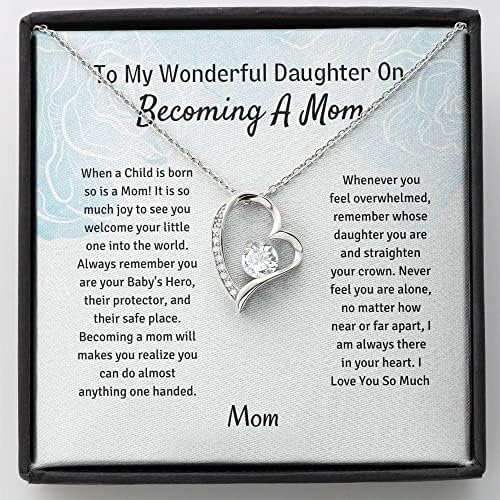 מתנה של Tek Weh לבת על הפיכתה לאמא - שרשרת אהבה לנצח, מתנה אישית, מתנה עבורה, מתנות לאמא, מתנה לאמא חדשה, מתנות