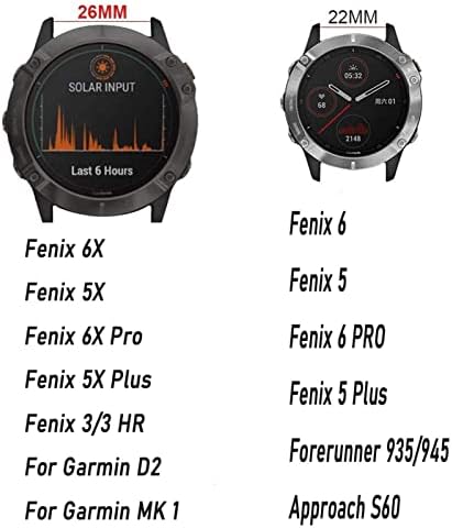 Axti Sport Silicone Watchband for Garmin fenix 7x 7 6x 6 Pro 5x 5plus s60 935 שחרור מהיר 22 26 ממ רצועת כף היד