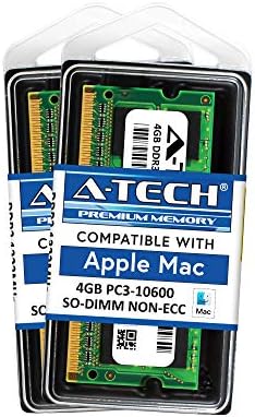 A-Tech עבור ערכת Apple 8GB 2x 4GB PC3-10600 1333MHz Mac Mini iMac באמצע 2011 אמצע 2010 בסוף 2011 MC508LL/A