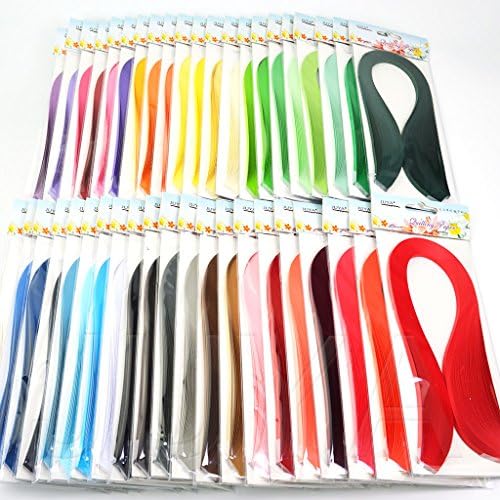 JUYA רצועות רצועות נייר צבע יחיד סט 42 צבעים 100 רצועות לחבילה 2/3/5/7/10 ממ רוחב זמין 42 צבעים, רוחב