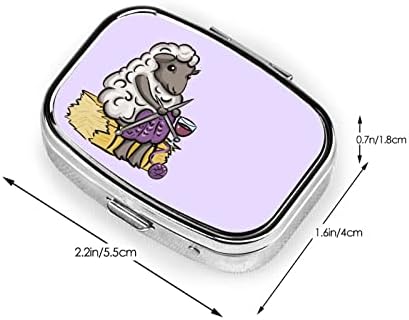 סריגה כבשים כיכר מיני גלולת מקרה עם מראה נסיעות ידידותי נייד קומפקטי תאים גלולת תיבה