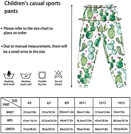 מכנסי טרניעה גרפיים של AOPESTC לילדים, ילדה נערה 4-15 שנים לבגדי ילדים לריצה אימונים
