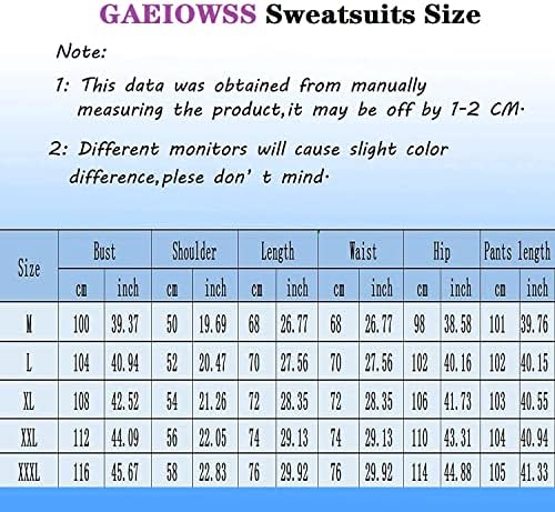 Gaeiowss Speatsuits לגברים מגדירים 2 חלקים מלאים רוכסן מלא חליפת ריצה ספורטיבית תלבושות ספורט תלבושות סווטשירט
