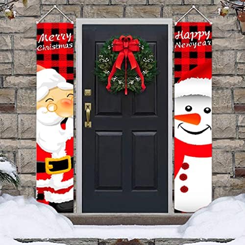 ABOOFAN 1 זוג דלת חג המולד דלתות דלת וילונות שלטי דלת חג המולד
