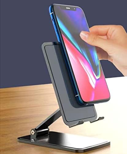 עמדת טלפון של Ladumu לשולחן עבודה עשויה פלדה בגודל קטן לשימוש קל לטלפון סלולרי נייד קל לקישור מקורה מקורה