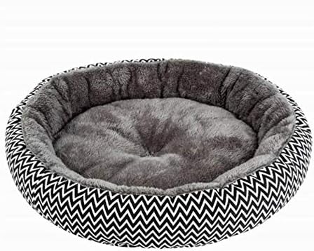 XEDCVR ספה כלב עגול מיטת כלב חורפית מיטת חתול קטיפה רכה גור חם -C_45X10 סמ