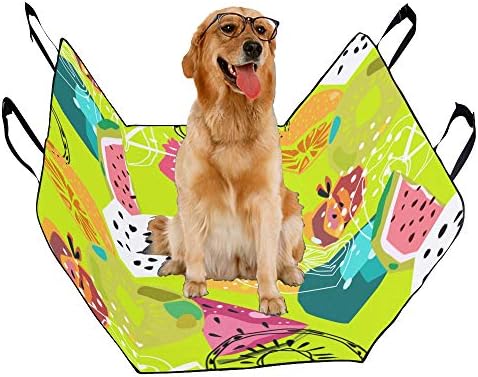 כיסוי מושב כלב מותאם אישית לימון-סגנון עיצוב אופנה מגניב הדפסת רכב מושב מכסה לכלבים עמיד למים החלקה